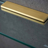 Miller Classic 500mm Glass Shelf with Polished Brass Fixing Bracket 2