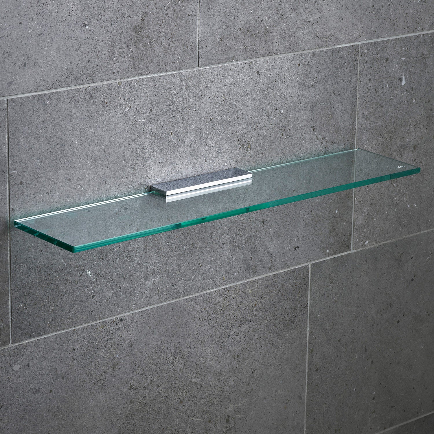 Miller Classic 600mm Glass Shelf with Chrome Fixing Bracket