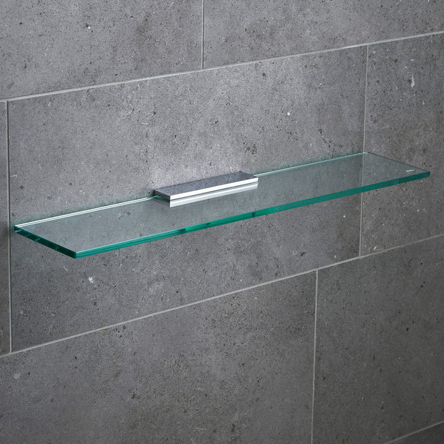 Miller Classic 600mm Glass Shelf with Chrome Fixing Bracket