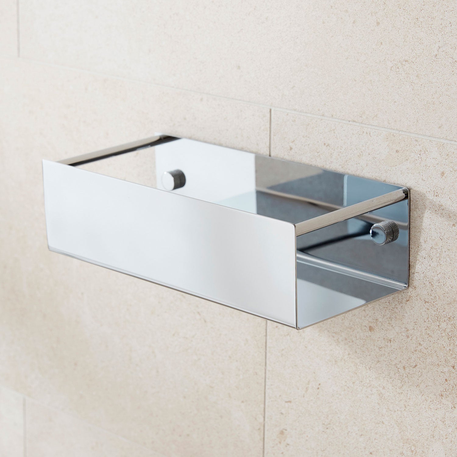 Miller Classic Box Basket in Chrome lifestyle