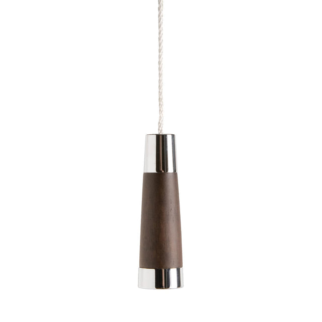 Miller Classic Conical Light Pull in Chrome and Dark Oak
