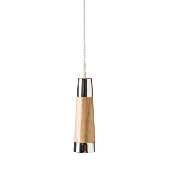 Miller Classic Conical Light Pull in Chrome and Natural Oak