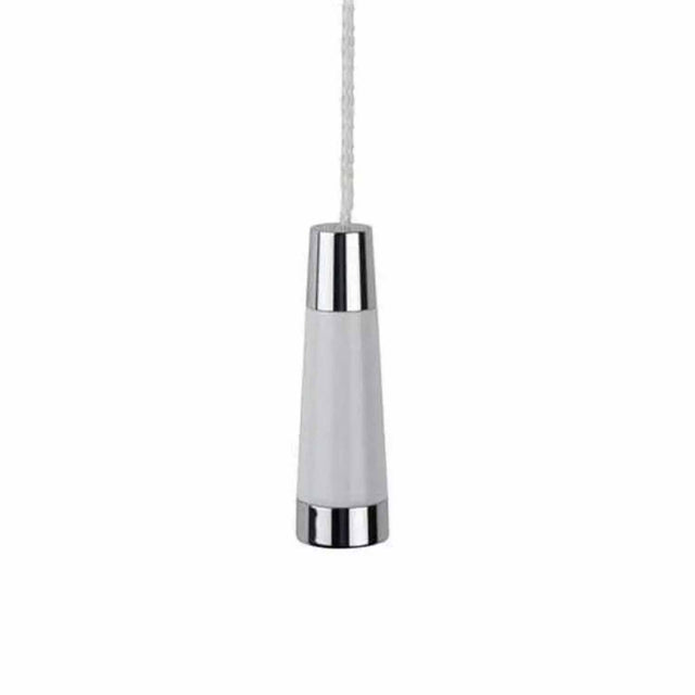 Miller Classic Conical Light Pull in Chrome and White