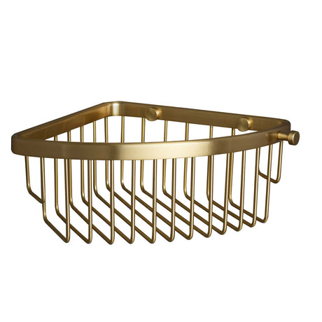 Miller Classic Corner Soap Basket in Brushed Brass