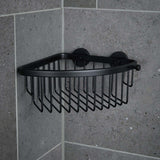 Miller Classic Corner Soap Basket in Matt Black lifestyle