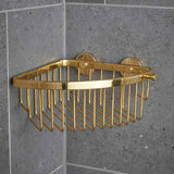 Miller Classic Corner Soap Basket in Polished Brass lifestyle