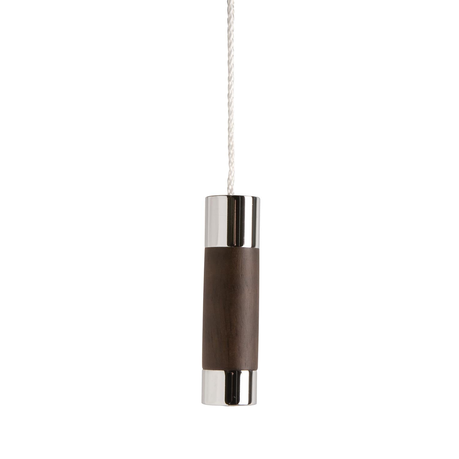 Miller Classic Cylindrical Light Pull in Chrome and Dark Oak