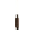 Miller Classic Cylindrical Light Pull in Chrome and Dark Oak