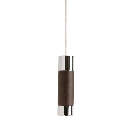 Miller Classic Cylindrical Light Pull in Chrome and Dark Oak
