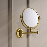 681MP Miller Classic Double Arm Extending Magnifying Mirror in Polished Brass