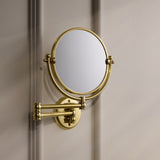 681MP Miller Classic Double Arm Extending Magnifying Mirror in Polished Brass Lifestyle