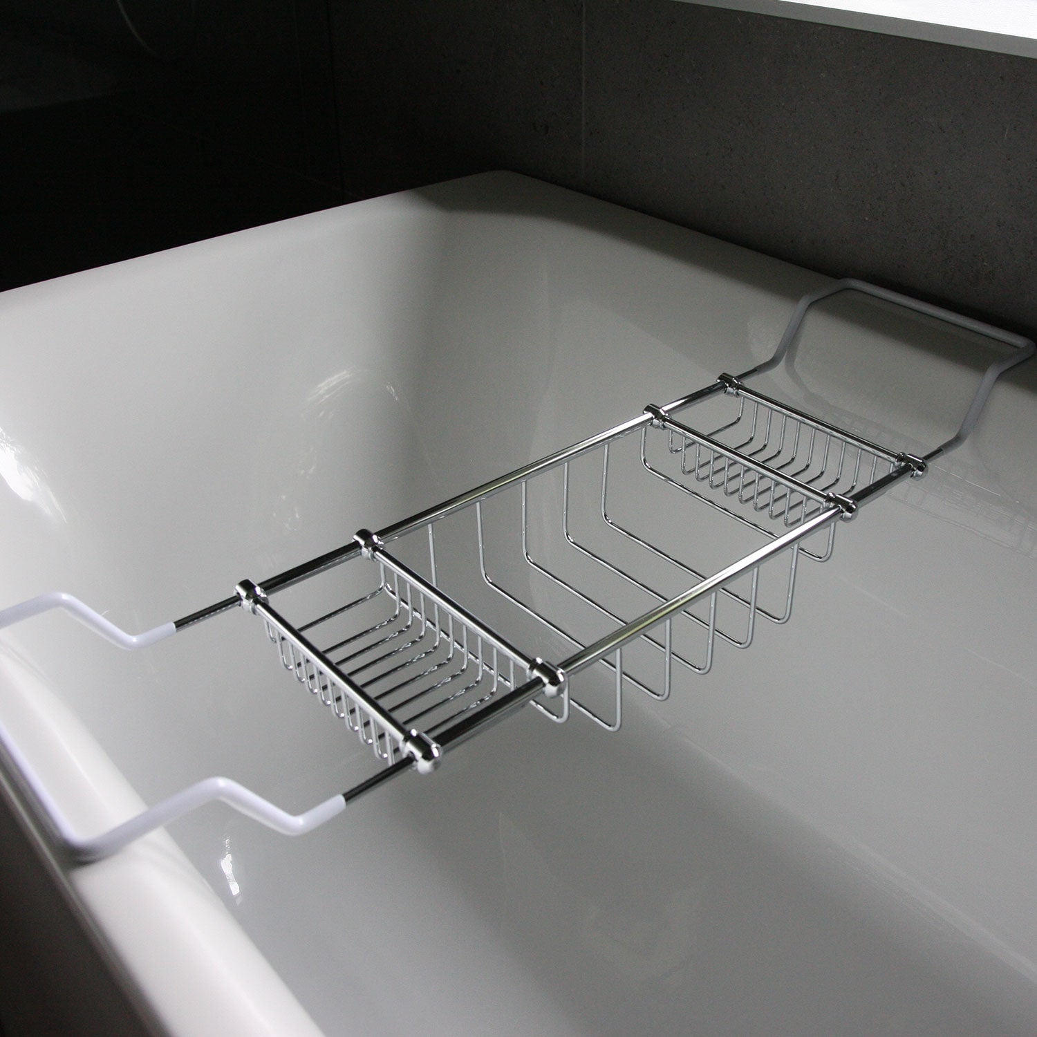Miller Classic Extendable Bath Rack in Chrome lifestyle