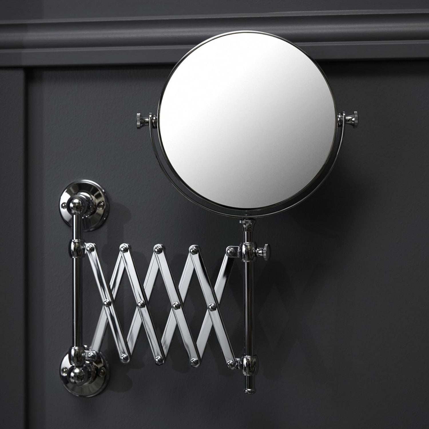 Miller Classic Extending Round Magnifying Mirror in Chrome 2