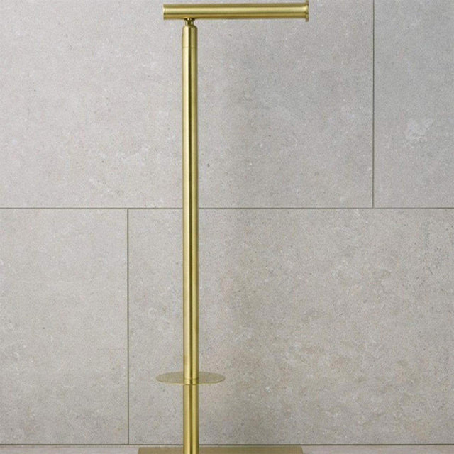 Miller Classic Freestanding Toilet And Spare Roll Holder in Brushed Brass
