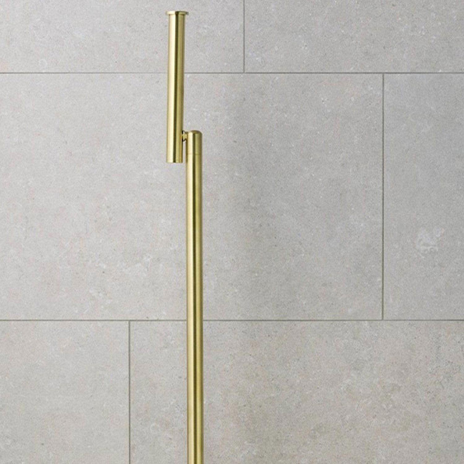 Miller Classic Freestanding Toilet And Spare Roll Holder in Brushed Brass 3