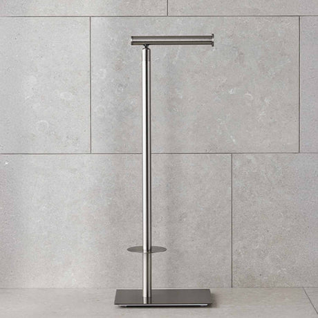 Miller Classic Freestanding Toilet And Spare Roll Holder in Brushed Nickel