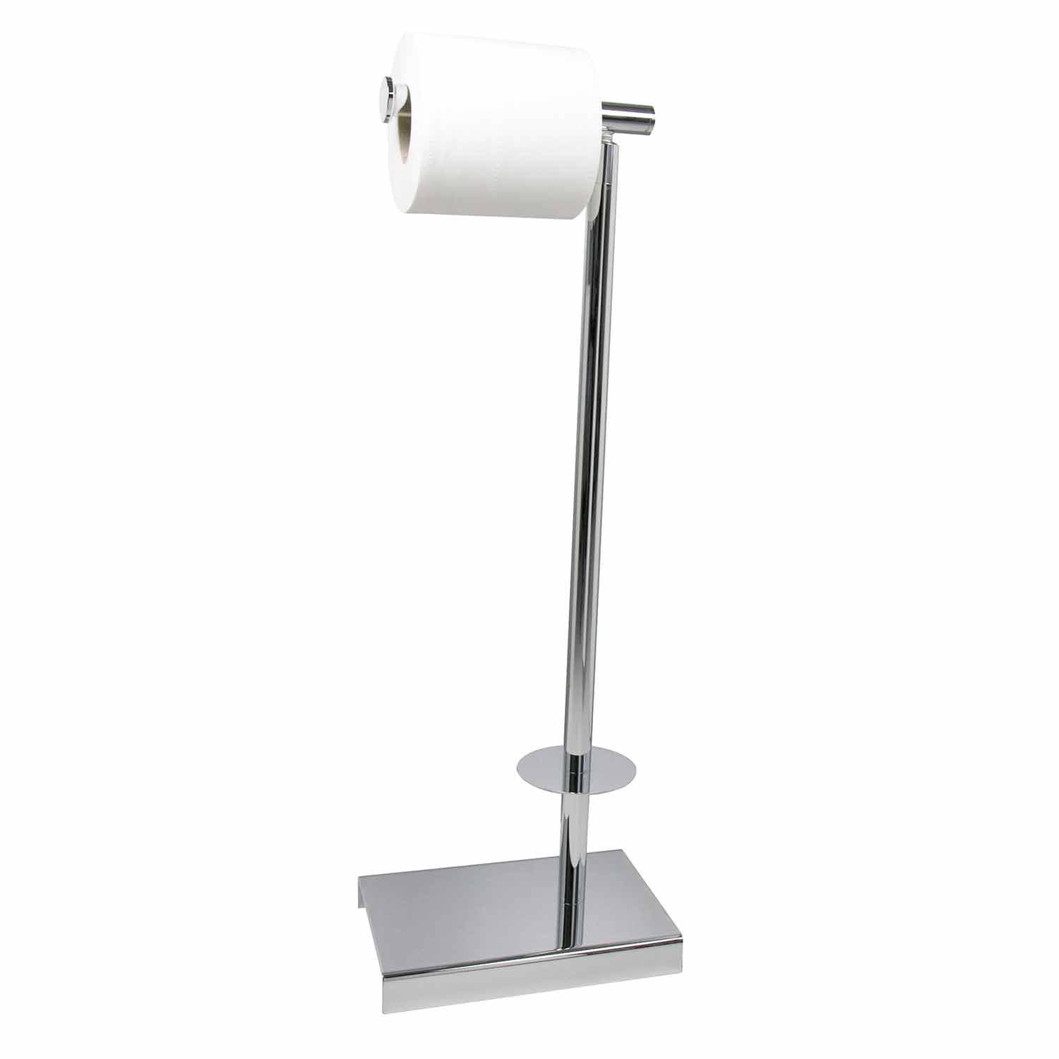 Miller Classic Freestanding Toilet And Spare Roll Holder in Chrome