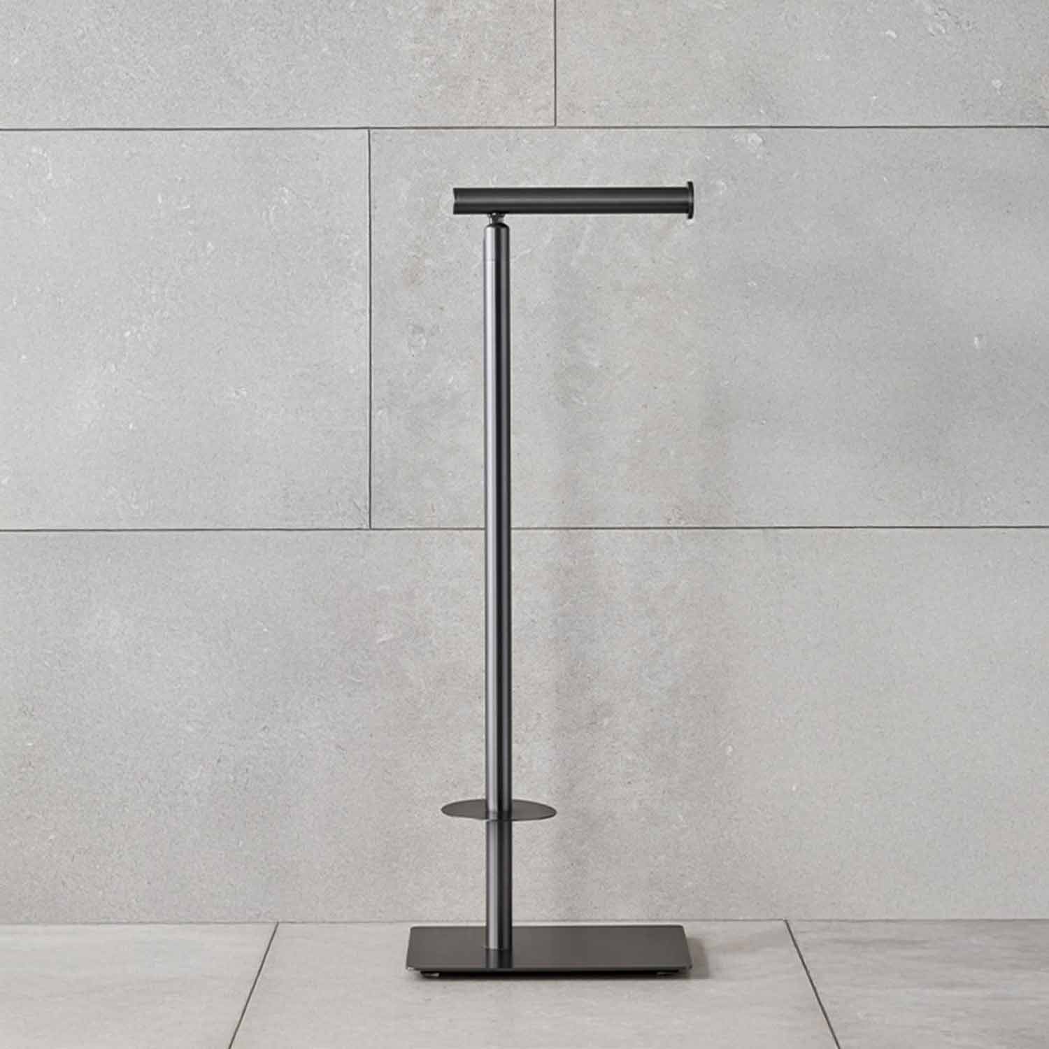 Miller Classic Freestanding Toilet And Spare Roll Holder in Gunmetal