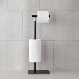 Miller Classic Freestanding Toilet And Spare Roll Holder in Matt Black 1