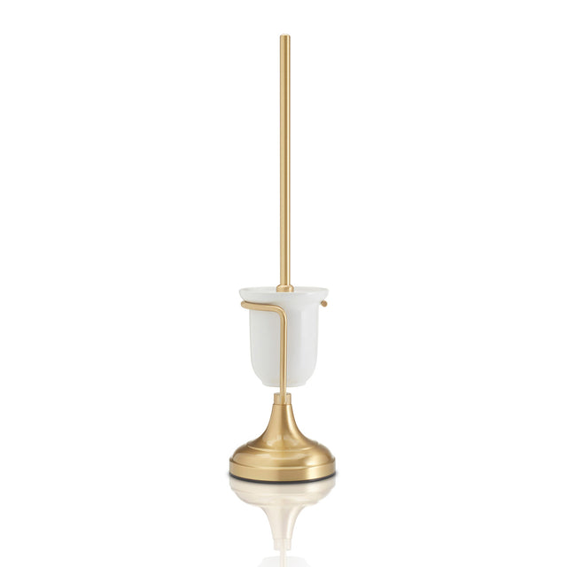 Miller Classic Freestanding Toilet Brush Holder in Brushed Brass