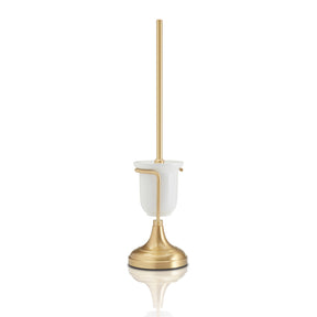 Miller Classic Freestanding Toilet Brush Holder in Polished Brass