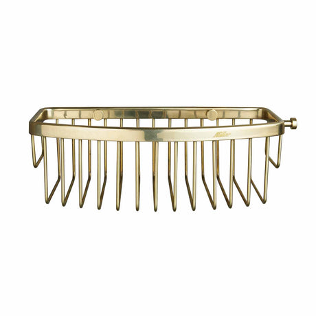 Miller Classic Gluable D Shaped Shower Basket in Polished Brass