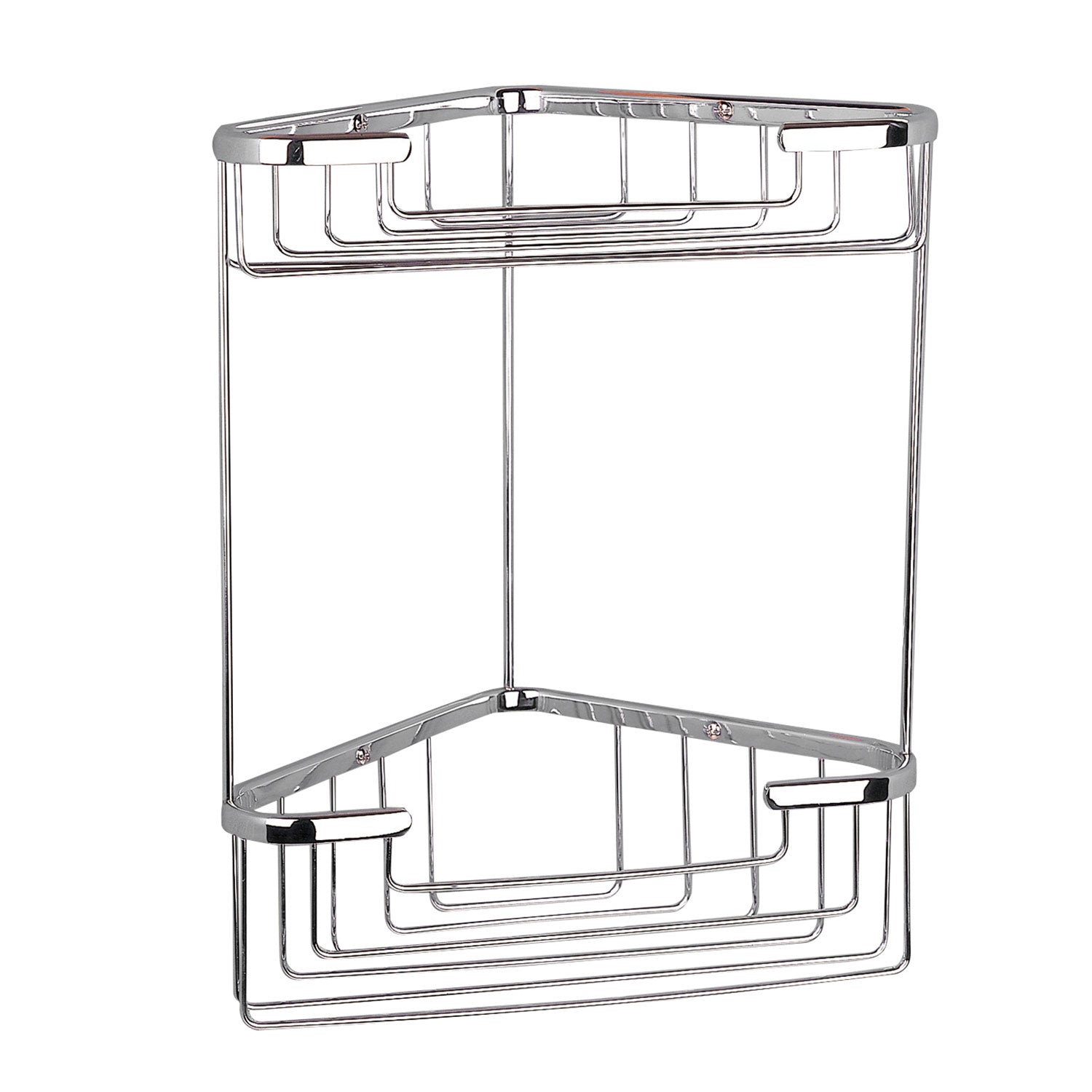 Miller Classic Large 2 Tier Corner Basket in Chrome
