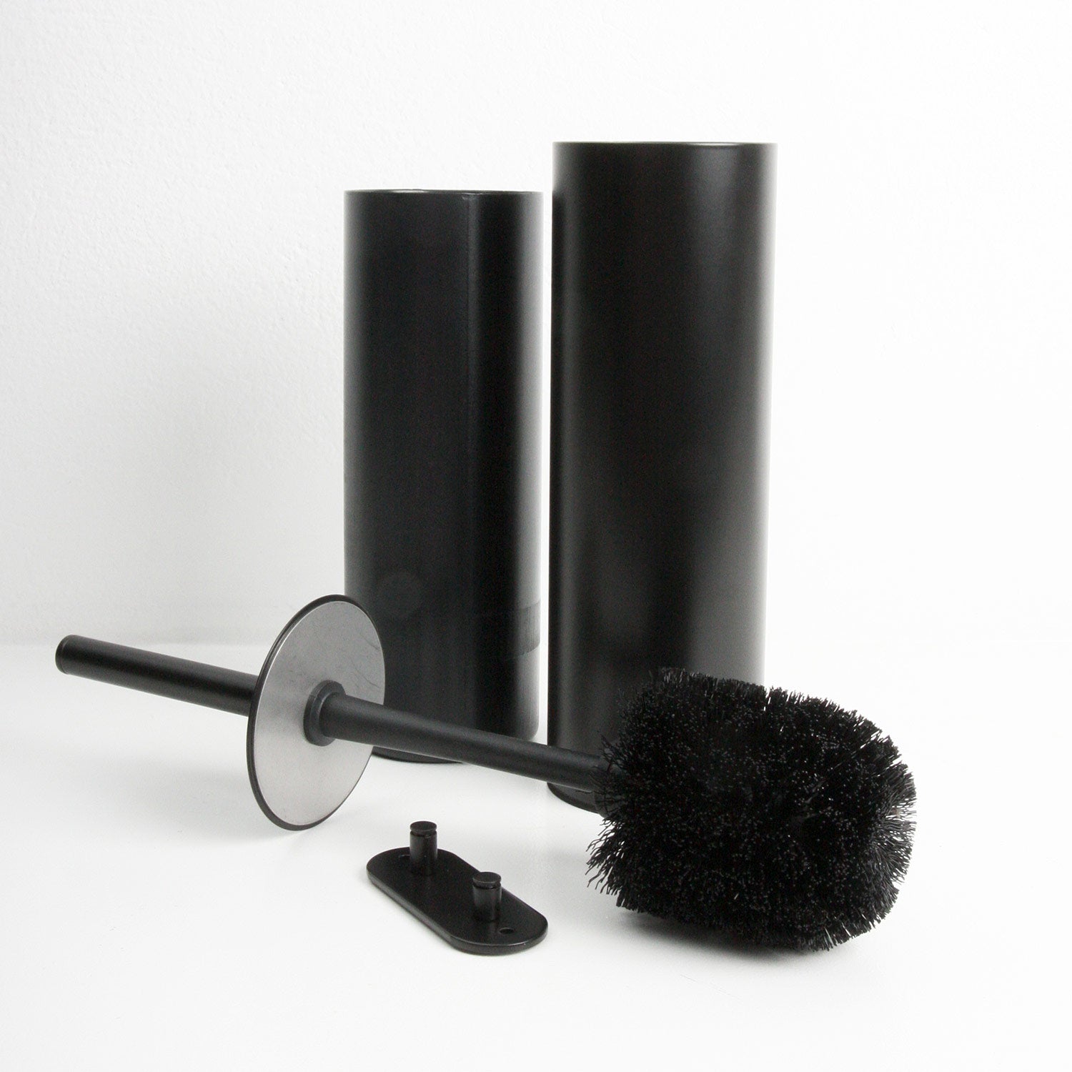 Miller Classic Toilet Brush Set with Spare Brush Head in Matt Black 2