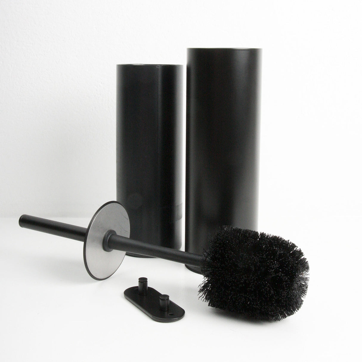 Miller Classic Toilet Brush Set with Spare Brush Head in Matt Black 2