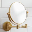 Miller Classic Wall Mounted Extending Magnifying Mirror in Brushed Brass