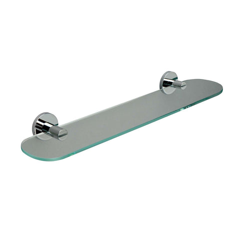Miller Lily 500mm Glass Shelf in Chrome