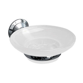 Miller Metro Frosted Glass Soap Dish and Chrome Holder