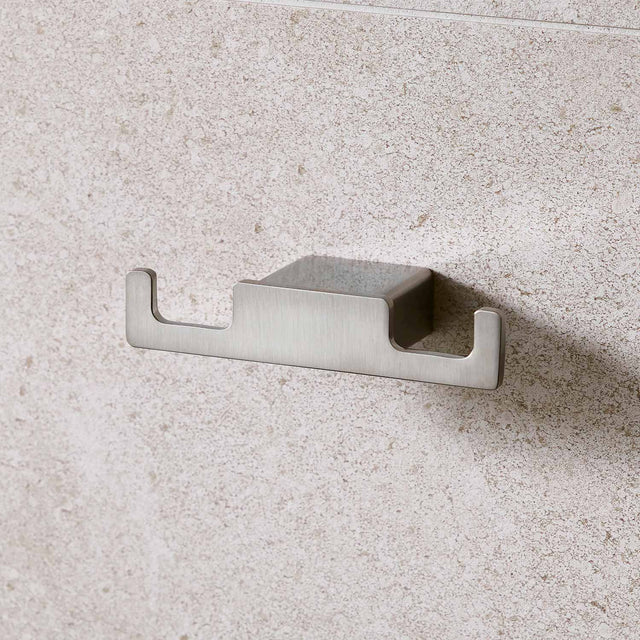 Miller Miami Double Robe Hook in Brushed Nickel