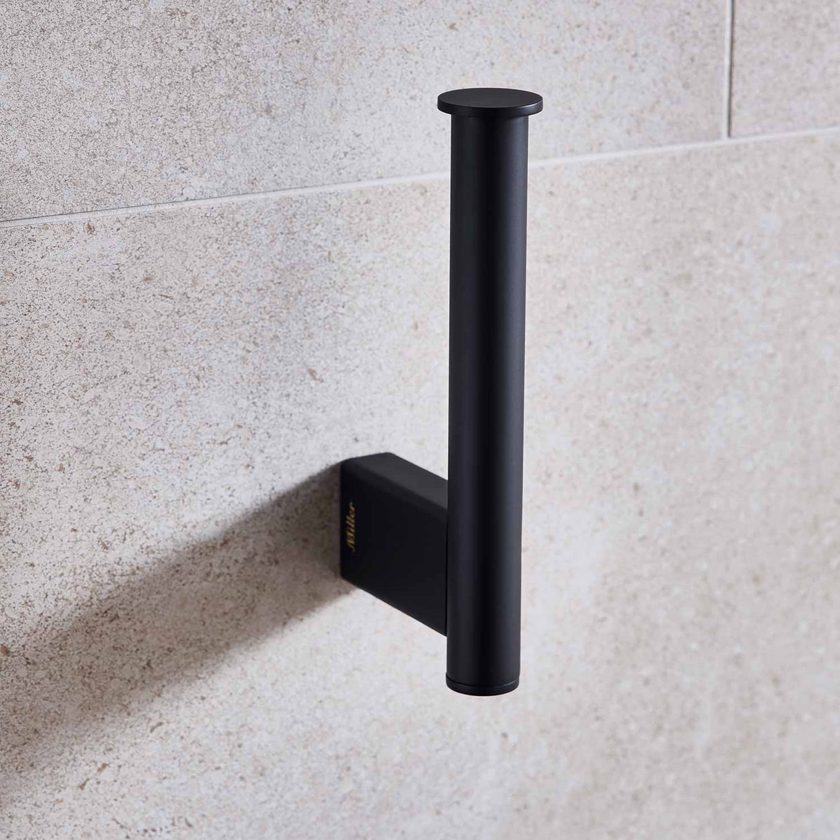 Miller Miami Spare Toilet Roll Holder in Matt Black 2