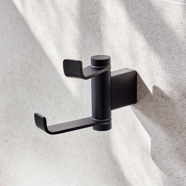 Miller Miami Swivel Double Robe Hook in Matt Black