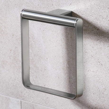 Miller Miami Swivel Towel Ring in Brushed Nickel