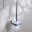 Miller Miami Toilet Brush Set in Gunmetal with Frosted Glass Bowl