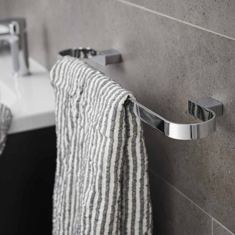 Miller Orlando 500mm Towel Rail in Chrome lifestyle