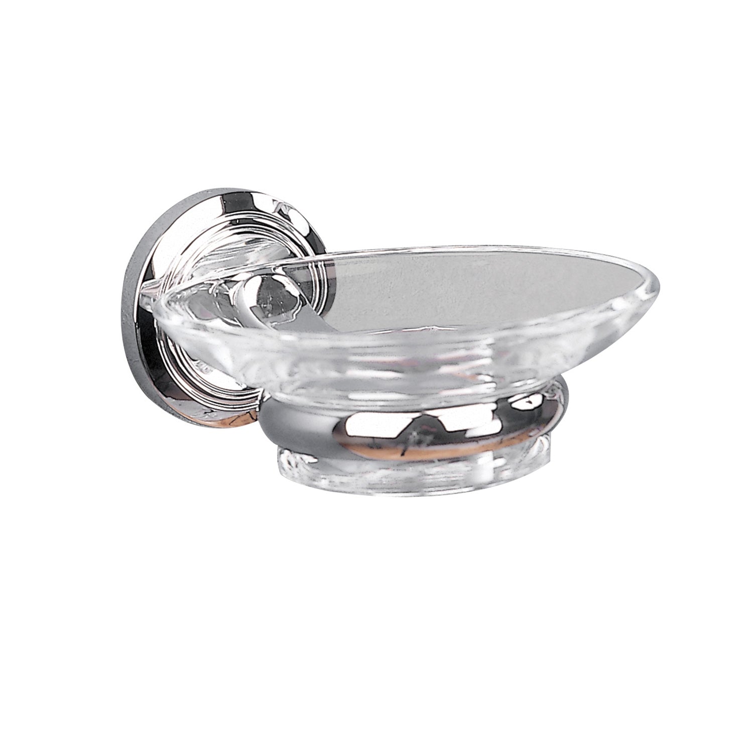 Miller Oslo Clear Glass Soap Dish and Chrome Holder