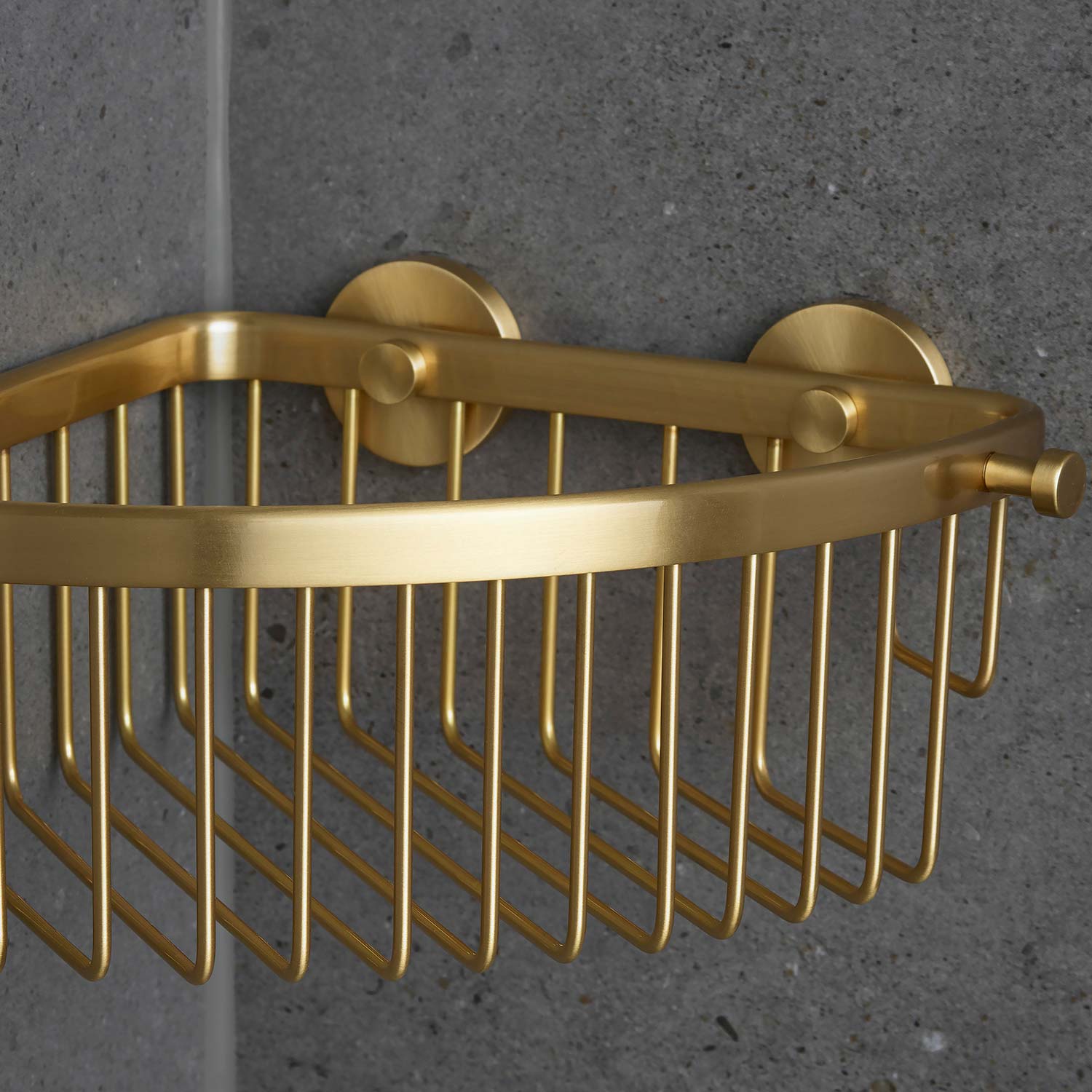 Miller Pair Of Gluable Brackets in Brushed Brass