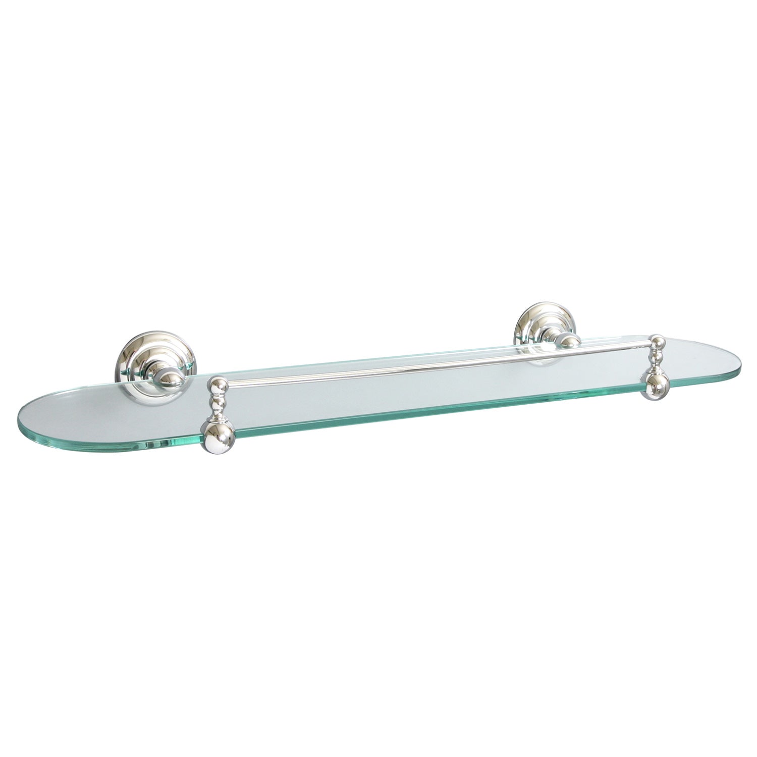 Miller Richmond Glass Shelf with Chrome Guard Rail