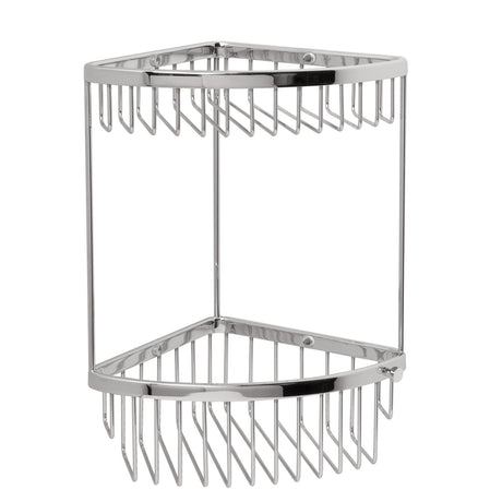 Miller Signature 2 Tier Corner Basket in Chrome