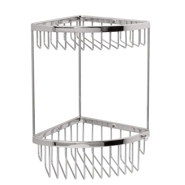 Miller Signature 2 Tier Corner Basket in Chrome