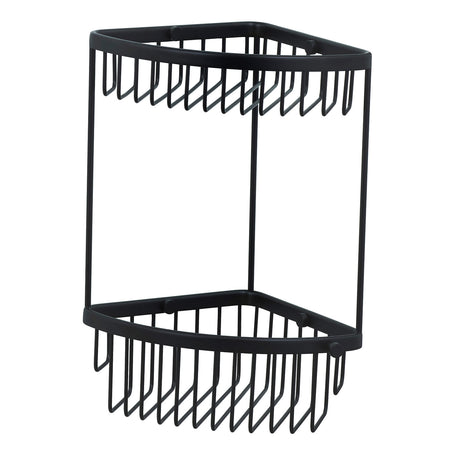 Miller Signature 2 Tier Corner Basket in Matt Black