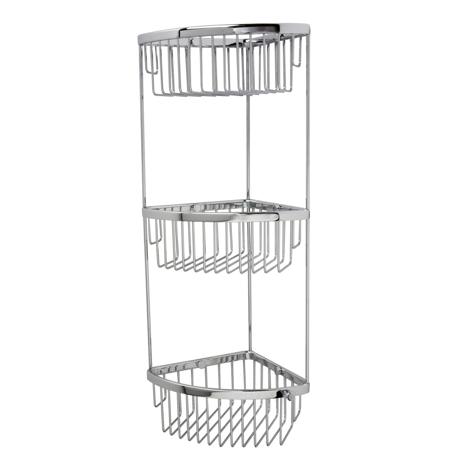 Miller Signature 3 Tier Corner Shower Basket in Chrome