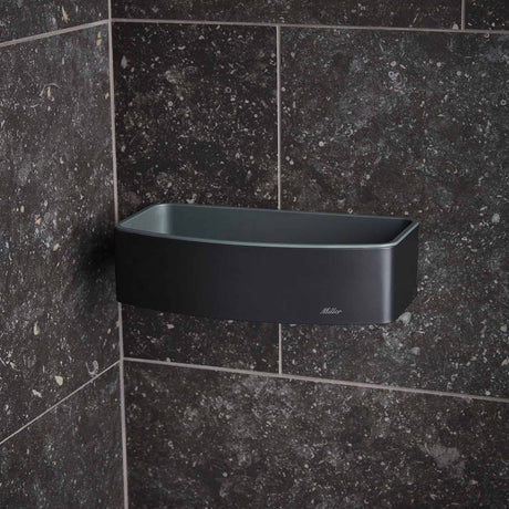 Miller Signature D Shaped Basket with Removable Tray in Matt Black