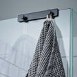 Miller Signature Shower Door and Screen Fitting 4 Hook in Matt Black