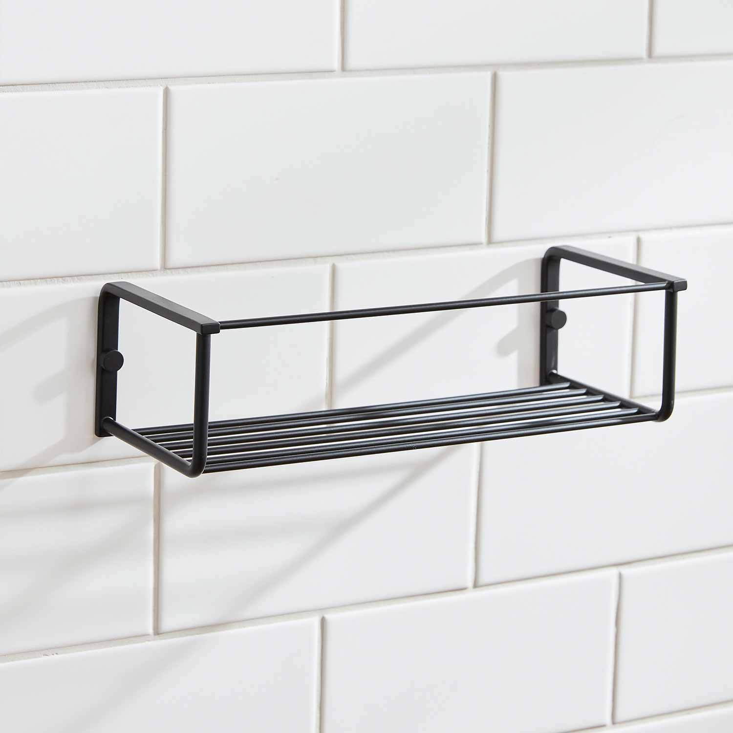 Miller Signature Single Shower Basket in Matt Black