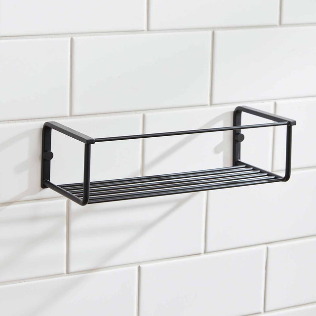 Miller Signature Single Shower Basket in Matt Black