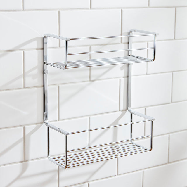 Miller Signature Two Tier Shower Basket in Chrome